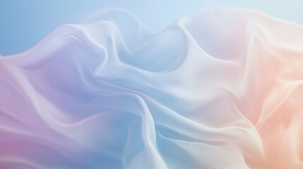 Fototapeta premium Soft Light Fabric Texture with Flowing Waves in Pastel Colors