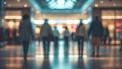 Store in shopping mall appearing blurred.