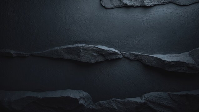 Minimalist black background with a textured design and room for text.