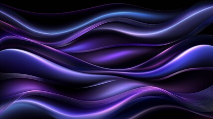Obraz premium Dark blue abstract background with ultraviolet neon glow, blurry light lines, waves. Abstract image of speed motion on the road. abstract background with lines.