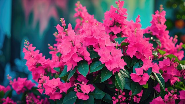 Bougainvillea, an ornamental species showcasing pink blooms.