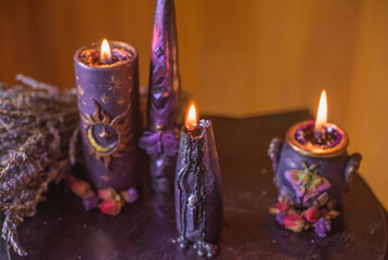 Intention Candle Ritual with Lavender and Roses — Cottagecore Magic Scene