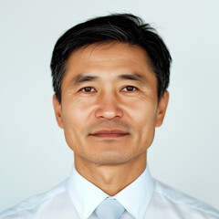 middle age Chinese business man ID photo