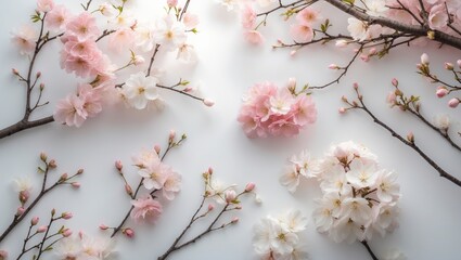 Group of vibrant flowers in full bloom against a white backdrop