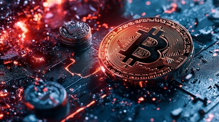 Investing in cryptocurrency bitcoin insights digital market trends financial analysis virtual environment close-up view