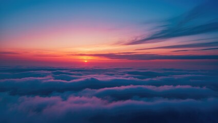 Obraz premium Cloudy sunset sky as the background