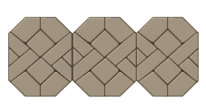 Beige Octagonal Stone Pavement Texture Seamless Pattern Design - Powered by Adobe