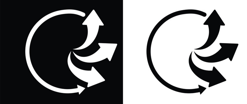 Triman recycling icon, Triman sign, Triman recycling icon black and white
