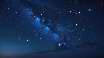 Fototapeta premium background of a blue night sky with twinkling stars