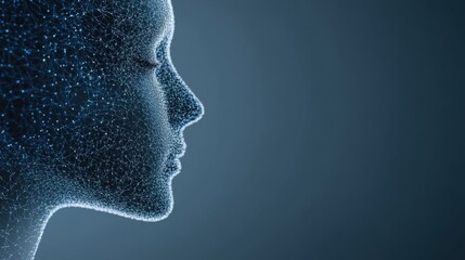 Obraz premium Digital human profile network