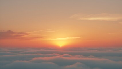 Obraz premium Beautiful sunset sky painted in fiery orange tones