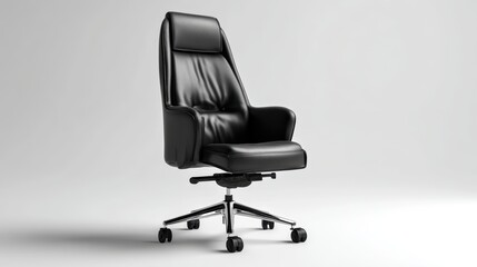 a modern office chair on a white isolated background, sleek and ergonomic design