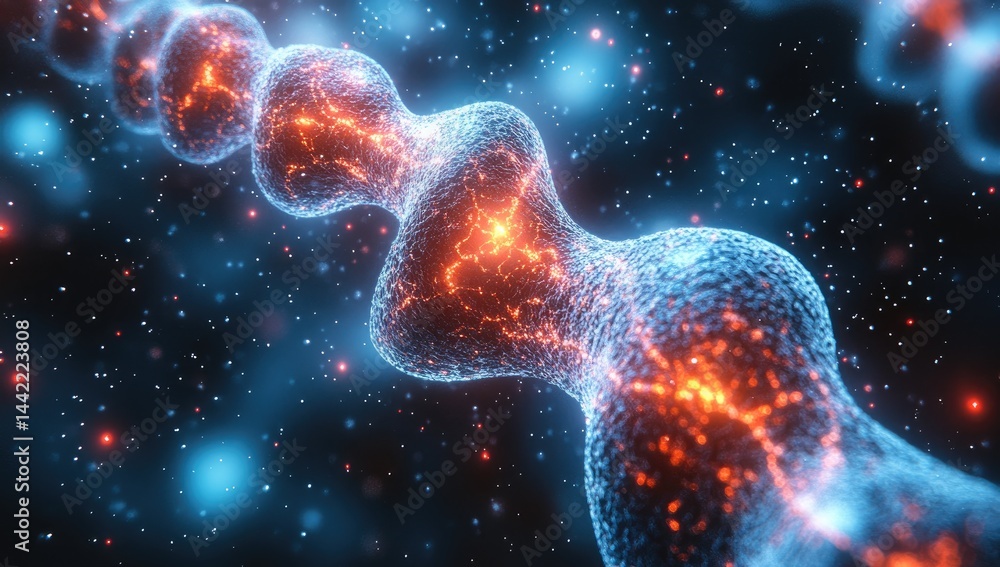 Poster intricate representation of a cellular structure.