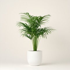 Green plant in white pot