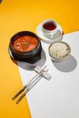 Fresh soup with vegetables for you