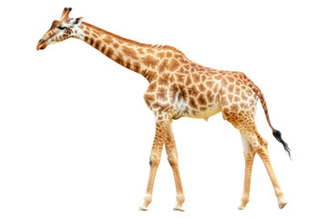 Fototapeta premium Giraffe in profile, standing