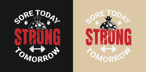 Obraz premium High-quality gym and fitness T-shirt design featuring bold, motivational typography perfect for workout lovers, bodybuilders, and athletes. Ideal for print-on-demand, apparel branding, and activewear 