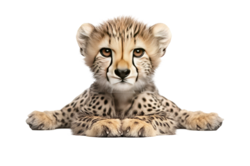 Cute cheetah cub, resting pose