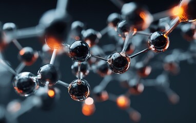 futuristic abstract molecular structure background for science and healthcare