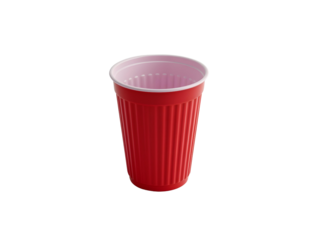Conic Red Solo Cup Classic Party Drinkware with Ribbed Texture V5 transparent background