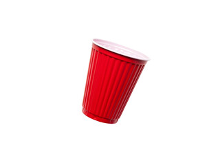 Conic Red Solo Cup Classic Party Drinkware with Ribbed Texture V5 transparent background