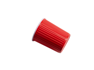 Conic Red Solo Cup Classic Party Drinkware with Ribbed Texture V5 transparent background