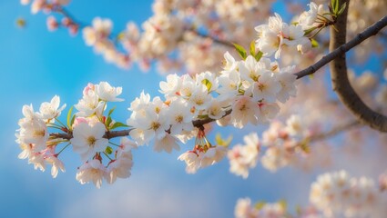 Springtime Blossom: Flowers on a Blooming Tree