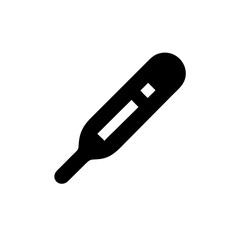 Medical fever thermometer icon