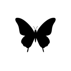 Butterfly black silhouette art