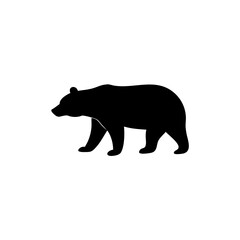 Black bear silhouette vector art