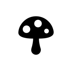 Mushroom icon black and white