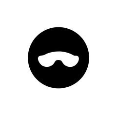Ninja face mask icon vector
