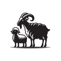 qurbani animal vector silhouette clip art logo illustration