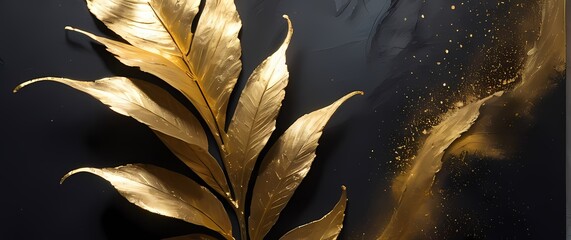 Layered mixed media art blending bold spray paint delicate charcoal and gleaming gold leaf textures