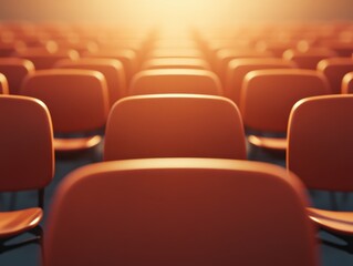 Fototapeta premium Rows of empty seats