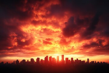 Fototapeta premium City skyline at dusk