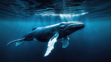 Fototapeta premium Calf of the Humpback Whale