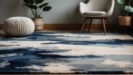 Unique handmade abstract rug