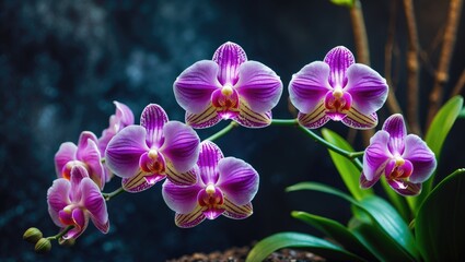 Fototapeta premium Orchid in Pink Color within the Garden