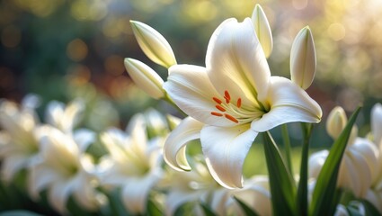 Obraz premium Springtime Easter lily