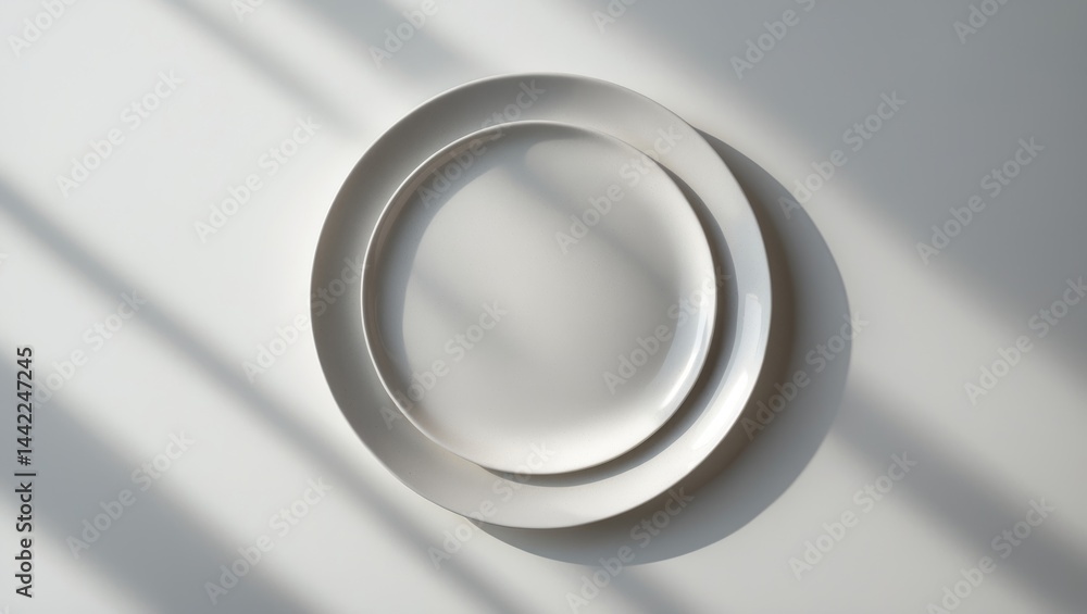 Poster Background featuring an empty plate mockup and text area