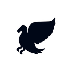 white bird flying wing animal vector illustration 