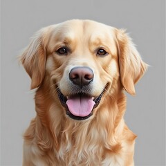 Golden Retriever Close-Up isolated on a transparent background