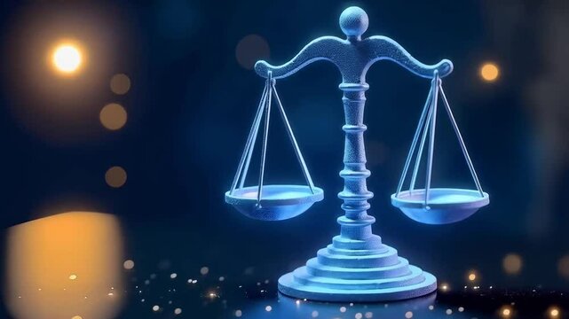 Libra scales zodiac horoscope sign made in light stars in the sky