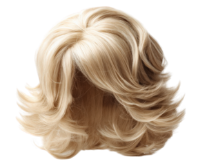 Bouncy voluminous wig hair with layered effect, showcasing beautiful blonde color. This stylish wig is perfect for adding volume and flair to any look, enhancing your overall appearance