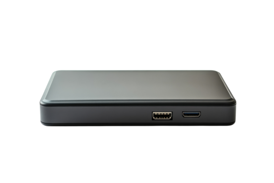Sleek black media player with HDMI USB ports perfect for streaming and home theater setup