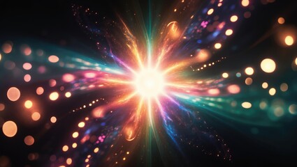 Naklejka premium Isolated lens flare light effects on dark background