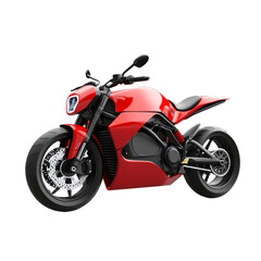 Obraz premium Sleek red motorcycle design powerful engine modern style fast ride