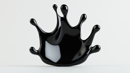 Black liquid splash