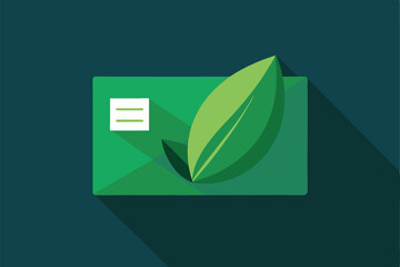  eco friendly company business card green tone minimalist
